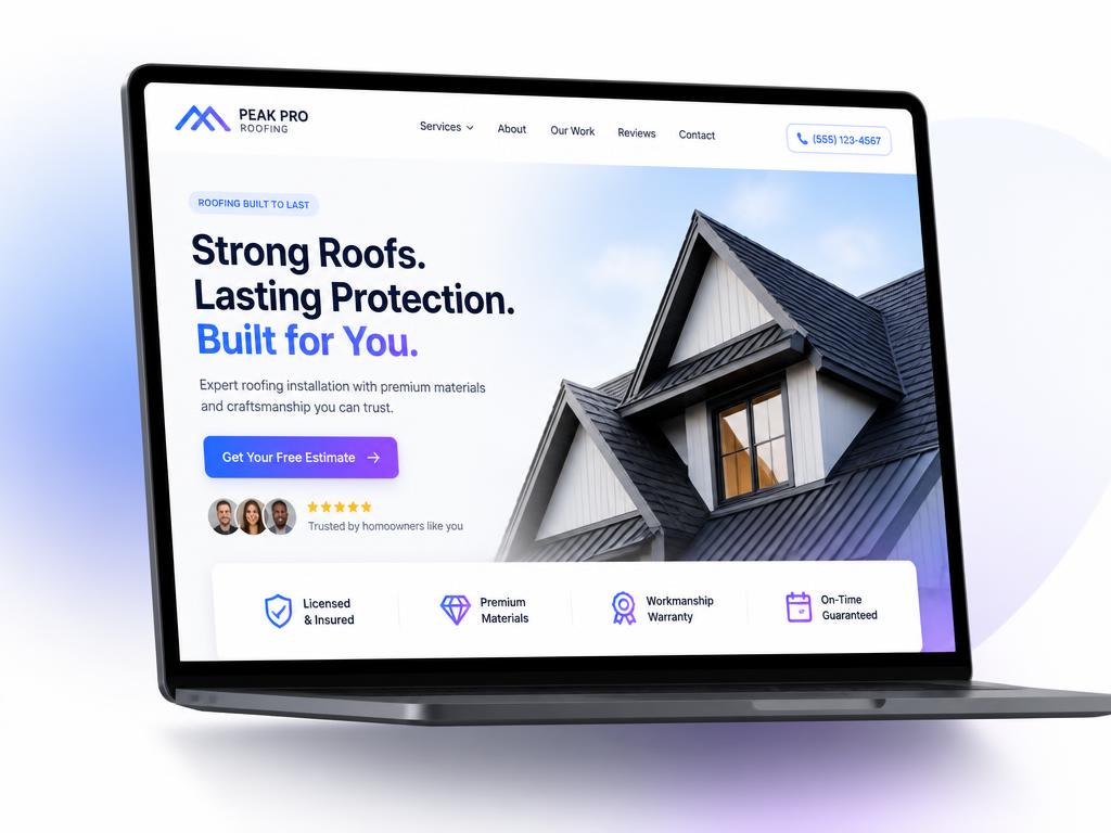 Peak Pro Roofing website concept